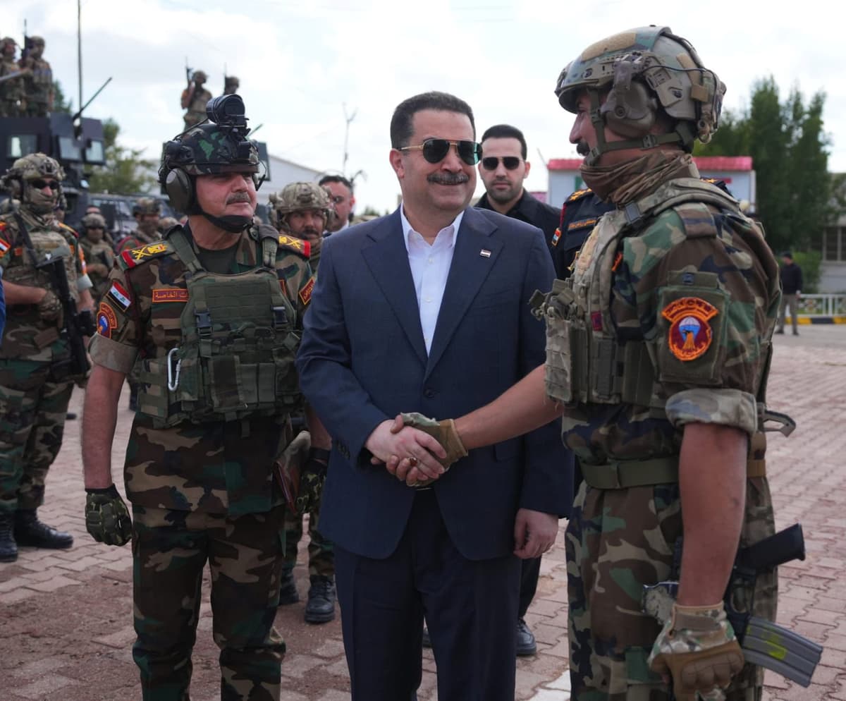 Prime Minister Mohammed Shia' Al-Sudani conducts a visit to the headquarters of the 62nd Special Forces Brigade