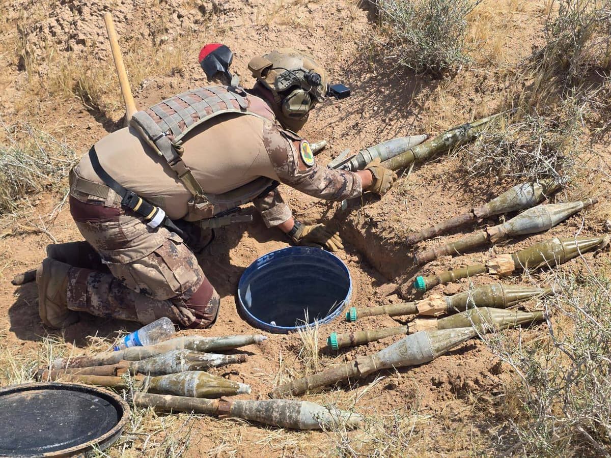 The Counter-Terrorism Service seizes a weapons cache and searches hideouts of ISIS remnants in separate operations