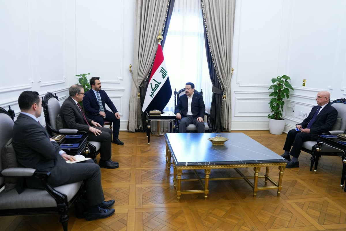 Prime Minister Mohammad Shia' Al-Sudani receives the Ambassador of the Republic of Turkey to Iraq, Mr. Anıl Bora İnan