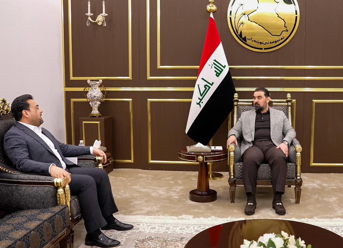 The Speaker of the House of Representatives receives the Governor of Anbar