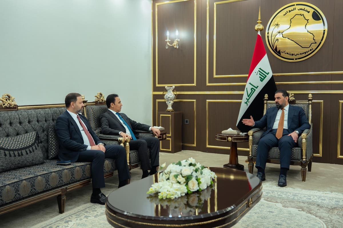 Speaker of the House Mohammed al-Halbousi receives Nineveh Governor Abdul Qader al-Dakhil