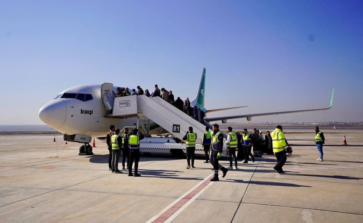 بعد انقطاع دام 12 عاماً انطلاق أول رحلة للمعتمرين من مطار الموصل