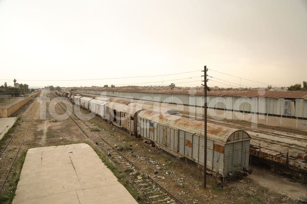 Train carriages, train station, Mosul