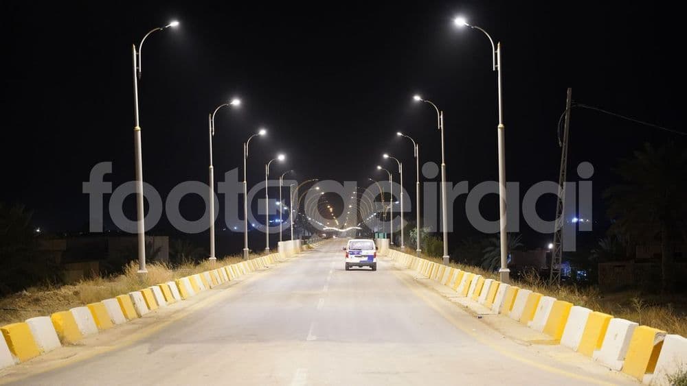 Rawah Bridge, at night