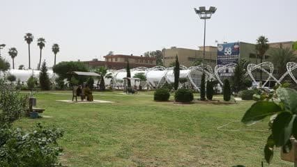 Gardens and student lounge of the University of Mosul