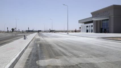Mosul Airport, front facade, airport streets