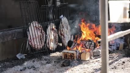 Masgouf fish, on firewood