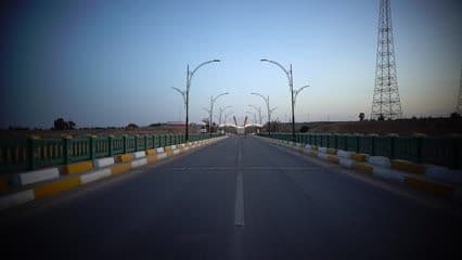 Rawah Bridge, at night