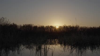 اهوار الجبايش , شروق الشمس