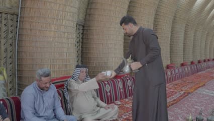 القهوة العراقية , وجهاء , مضايف