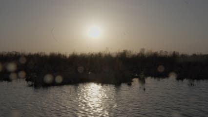 اهوار الجبايش , منظر الغروب