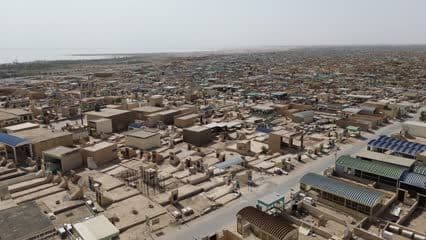 Wadi al-Salam Cemetery, Najaf, aerial view