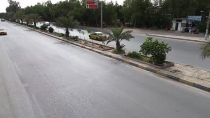 Green Belt Street, Cars, Side View Panoramic Street