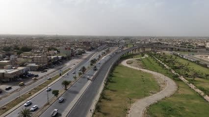 Al Zahraa bridges, streets, cars
