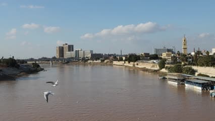 Tigris River, in the morning, Al-Qushla