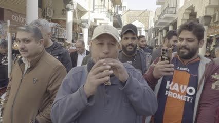 Mutanabbi Street, playing music