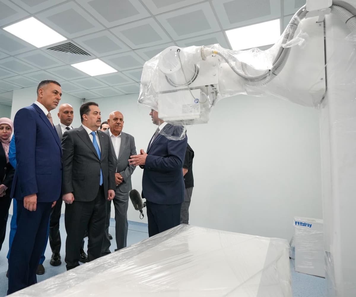 Iraqi Prime Minister Mohammed Shia’ Al-Sudani inspects the final stages of work on the Safwan General Hospital project in Basra Governorate