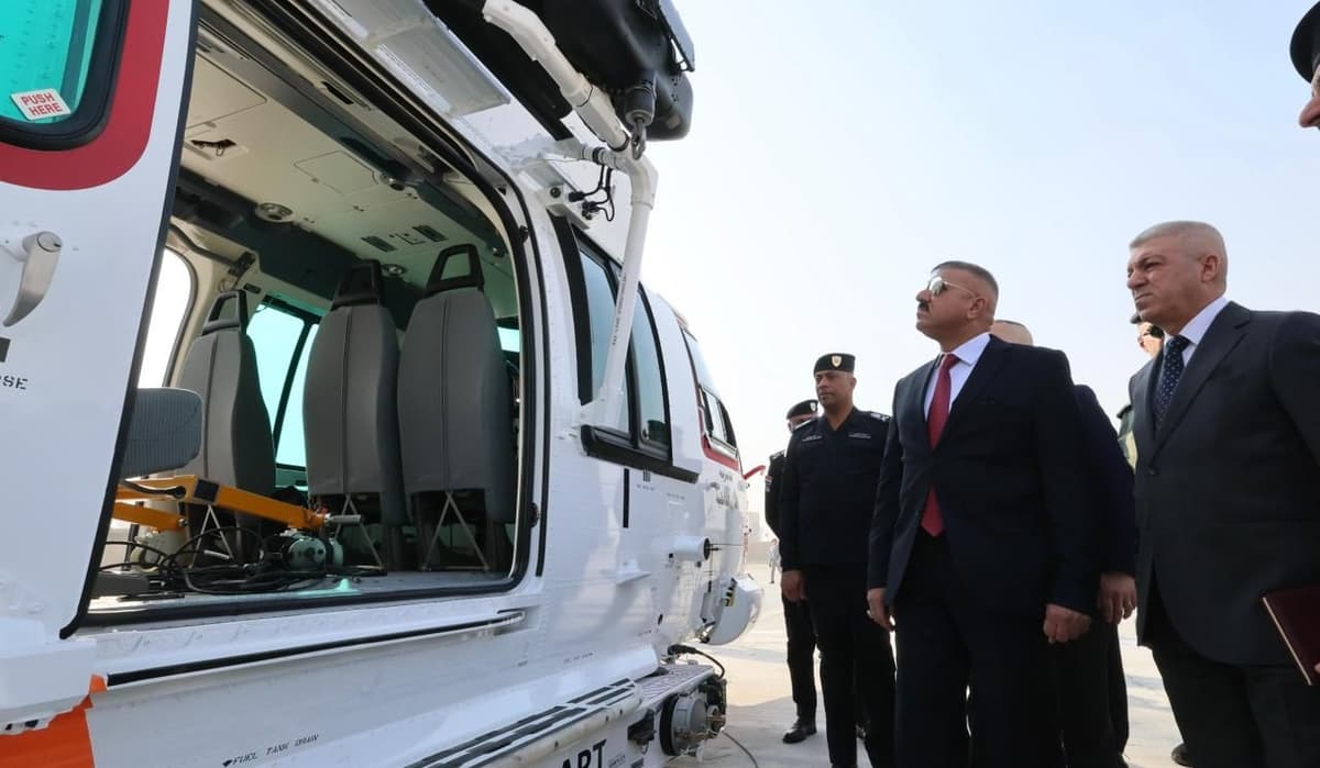The Minister of Interior inaugurates the first helicopter used in rescue and firefighting operations